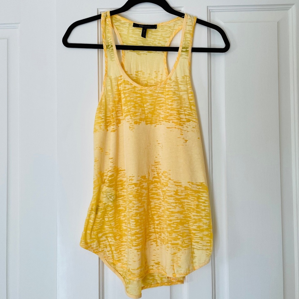 BCBGMaxAzria Yellow Camo Tank